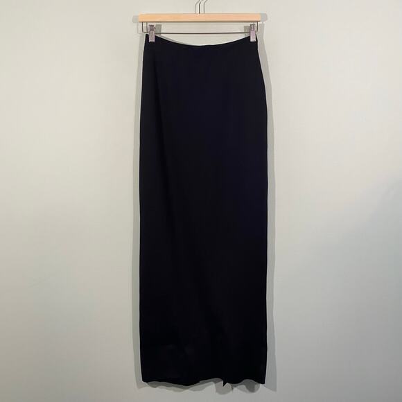 Rosetta Getty Black Slit Back Elastic Waist Jersey Maxi Skirt Size S Made in USA - Picture 1 of 7